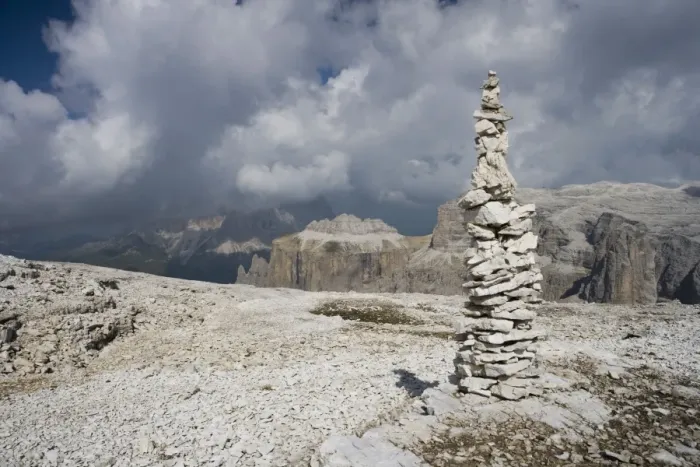 Framed Print : Cairn, Gruppo del Sella Mountains Framed Print : Cairn, Gruppo del Sella Mountains