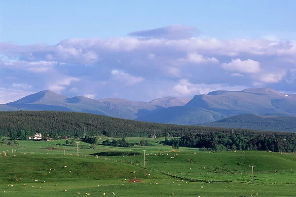 Cairngorm Mountains from the north, Scotland, United Kingdom, Europe