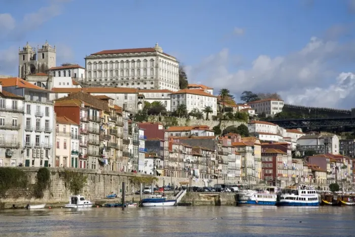 Framed Print : Cais de Ribeira waterfront Framed Print : Cais de Ribeira waterfront
