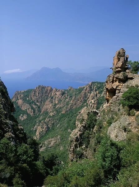 The Calanche, west coast, island of Corsica, France, Mediterranean, Europe