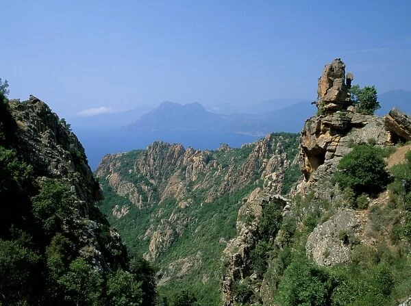The Calanche, west coast, island of Corsica, France, Mediterranean, Europe