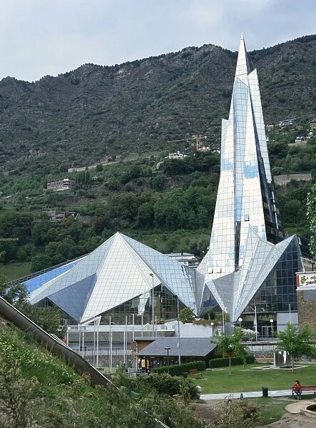 The Caldea, built in the 1990s using natural hot spas it has become a major tourist attraction in the capital, Andorra la Vella