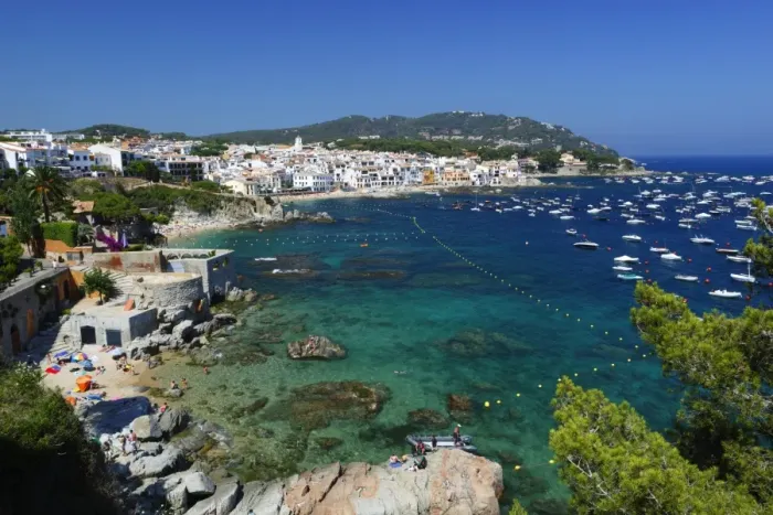 Framed Print : Calella de Palafrugell and Cap de St. Sebastia, Costa Brava, Catalonia, Spain, Mediterranean, Europe Framed Print : Calella de Palafrugell and Cap de St. Sebastia, Costa Brava, Catalonia, Spain, Mediterranean, Europe