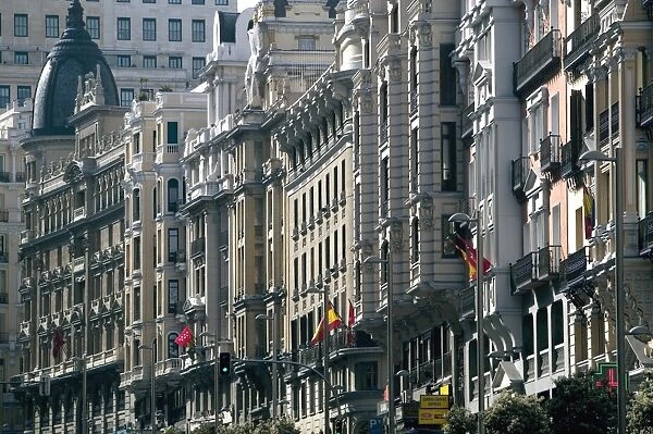 Calle Gran Via, Madrid, Spain, Europe