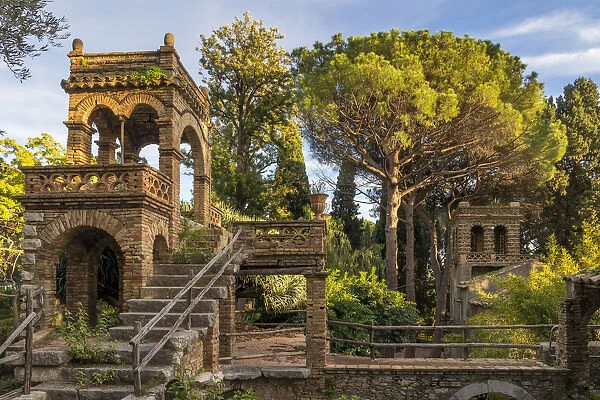 One of the so called Victorian Follies inside the public garden Parco Duca di Cesaro