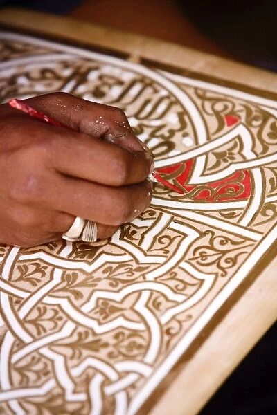 Calligrapher at the Medina (old Town), Marrakesh, Morocco, North Africa, Africa