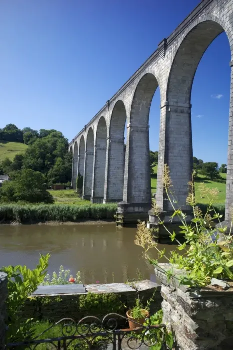Framed Print : Calstock railway viaduct, Tamar Valley, Cornwall, England, United Kingdom, Europe Framed Print : Calstock railway viaduct, Tamar Valley, Cornwall, England, United Kingdom, Europe