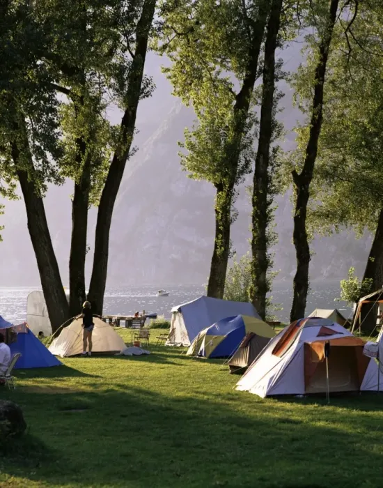 Framed Print : Camping on Wallensee Framed Print : Camping on Wallensee