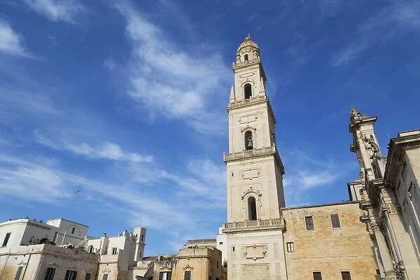 Camplonile and Cattedrale di Santa Maria Assunta in the baroque city of Lecce, Puglia, Italy, Europe