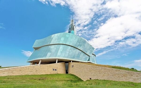 The Canadian Museum for Human Rights, opened in 2014, won awards for its architecture, Winnipeg, Manitoba, Canada, North America