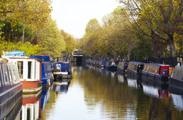 Framed Print : Canal boats, Little Venice, London, England, United Kingdom, Europe Framed Print : Canal boats, Little Venice, London, England, United Kingdom, Europe