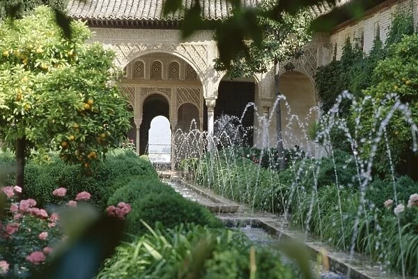 The Canal Court of the Generalife gardens in May