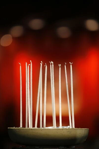 Candles at Taize meeting, Geneva, Switzerland, Europe