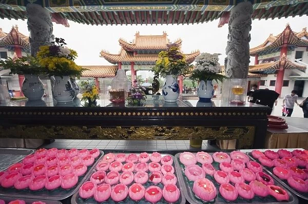 Candles at Thean Hou Chinese Temple, Kuala Lumpur, Malaysia, Southeast Asia, Asia