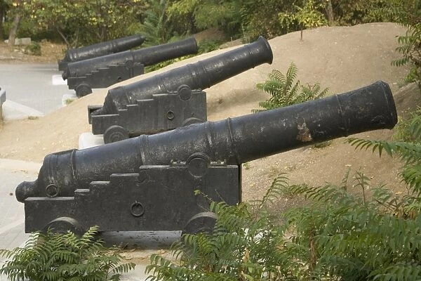 Cannons from 1854-5 battles, Malakhov bastion, Sevastopol, Crimea, Ukraine, Europe