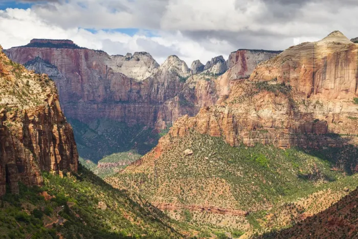Framed Print : Canyon overlook, Zion National Park, Utah, United States of America, North America Framed Print : Canyon overlook, Zion National Park, Utah, United States of America, North America