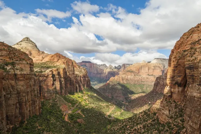 Framed Print : Canyon overlook in Zion National Park, Utah, United States of America, North America Framed Print : Canyon overlook in Zion National Park, Utah, United States of America, North America