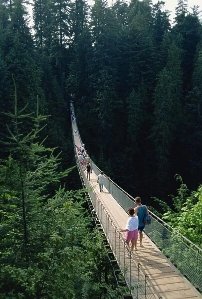 Capilano suspension bridge, British Columbia, Canada, North America