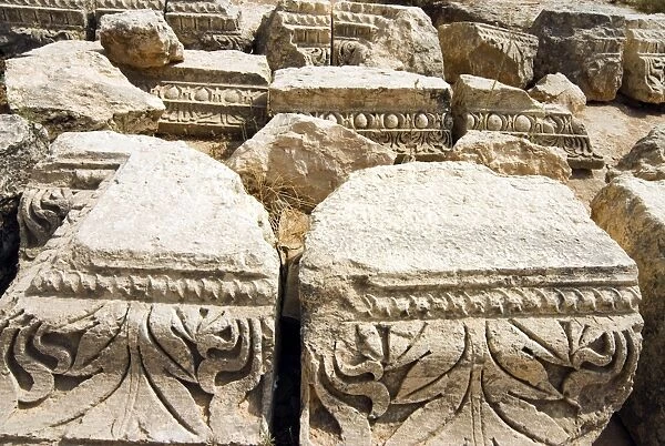 Capitals, Jerash (Gerasa), a Roman Decapolis City, Jordan, Middle East