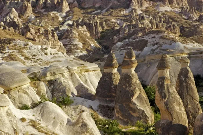 Framed Print : Cappadocia landscape, Cavusin, (Pasabag), near Zelve, Anatolia, Turkey, Asia Minor, Eurasia