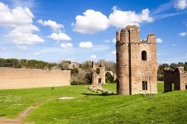 Carceres towers, the circus, Imperial residence of Massenzio, Appian Way, UNESCO World