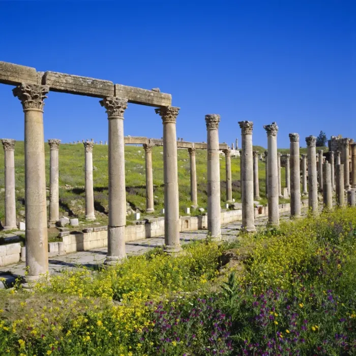 Framed Print : Cardo (main street) of the Roman Decapolis city Framed Print : Cardo (main street) of the Roman Decapolis city