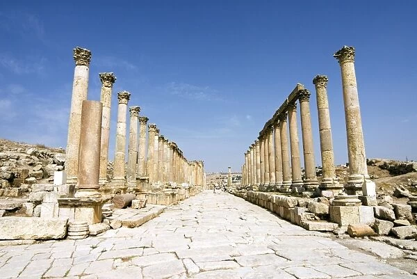 The Cardo, North Colonnaded Street, Jerash (Gerasa), a Roman Decapolis city