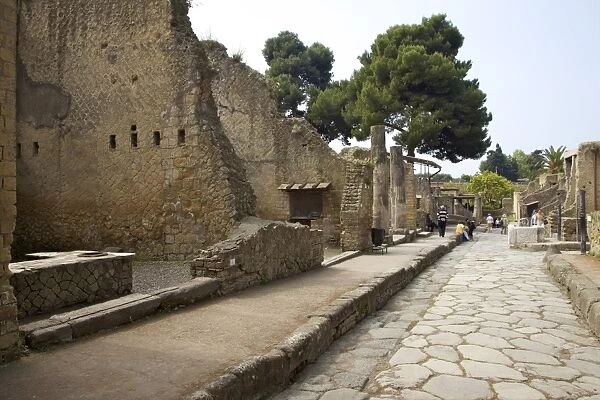 Cardo V, Herculaneum, UNESCO World Heritage Site, Campania, Italy, Europe