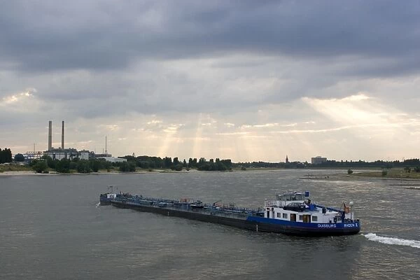 Cargo boat on the River Rhine