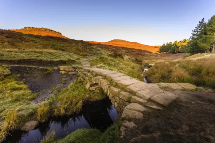 Framed Print : Carl Wark and Higger Tor, autumn sunrise, from Burbage Brook, Hathersage Moor, Peak Framed Print : Carl Wark and Higger Tor, autumn sunrise, from Burbage Brook, Hathersage Moor, Peak