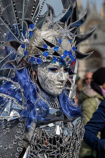 Carnival mask, Venice, Veneto, Italy, Europe
