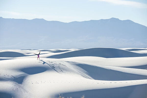 Cartwheels in White Sands National Park, New Mexico, United States of America