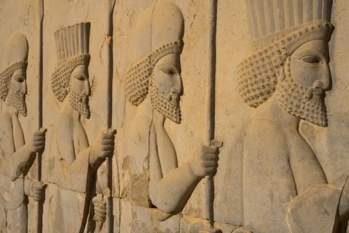 Framed Print : Carved relief of Royal Persian Guards, Apadana Palace, Persepolis, UNESCO World Heritage Site Framed Print : Carved relief of Royal Persian Guards, Apadana Palace, Persepolis, UNESCO World Heritage Site