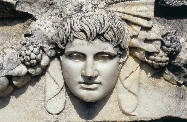 Detail of carved stone head