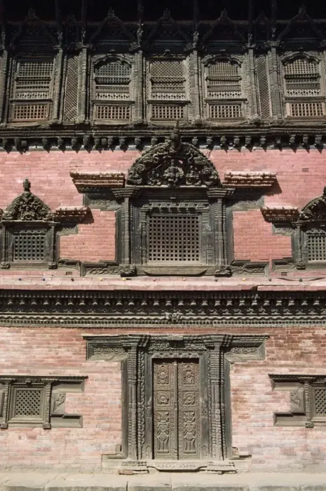 Framed Print : Carved wooden windows of the 55 Window Palace on Durbar Framed Print : Carved wooden windows of the 55 Window Palace on Durbar