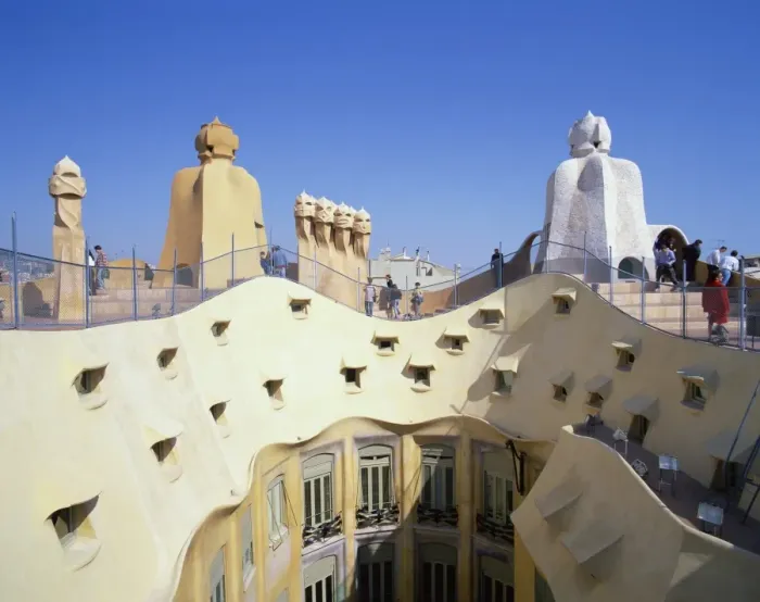 Framed Print : The Casa Mila, a Gaudi house, UNESCO World Heritage Site, in Barcelona Framed Print : The Casa Mila, a Gaudi house, UNESCO World Heritage Site, in Barcelona