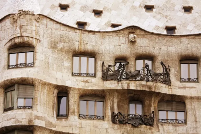 Framed Print : Casa Mila (La Pedrera) by Gaudi, UNESCO World Heritage Site, Barcelona
