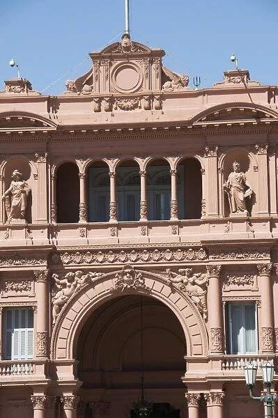 Casa Rosada (Presidential Palace) where Juan Peron appeared on this central balcony