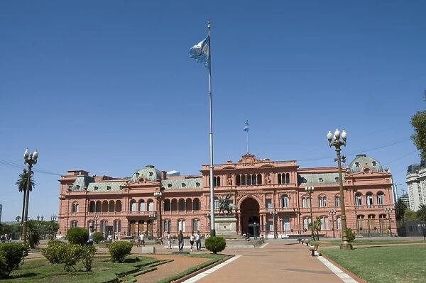 Casa Rosada (Presidential Palace) where Eva Peron (Evita) used to appear on the left hand balcony