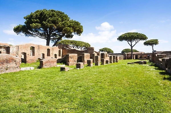 Case a Giardino, Ostia Antica archaeological site, Ostia, Rome province, Lazio, Italy