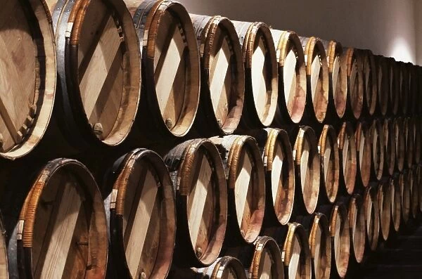 Casks in cellar, Chateau Lynch Bages, Pauillac, Medoc, Cote d Or, Burgundy
