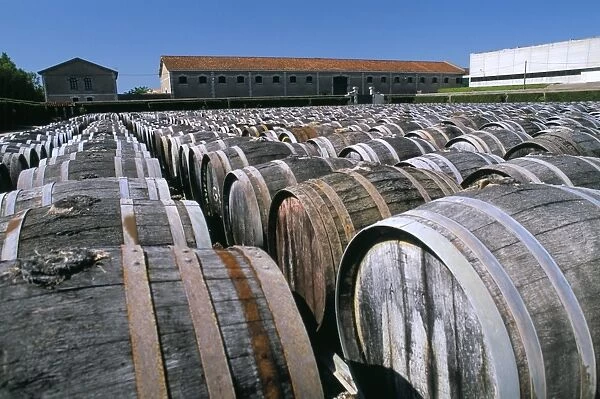 Casks of Noilly-Prat, Vermouth factory dating from the 19th century, Marseillan port