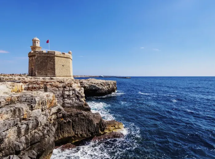 Framed Print : Castell de Sant Nicolau, coastal defense castle tower, Ciutadella, Menorca (Minorca) Framed Print : Castell de Sant Nicolau, coastal defense castle tower, Ciutadella, Menorca (Minorca)