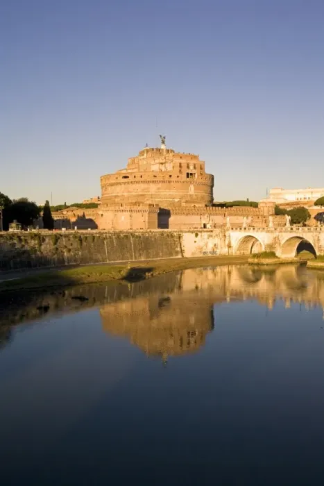 Framed Print : Castello San Angelo (St. -Angelo Castle) (Mole Adriana) and St. Angelo bridge Framed Print : Castello San Angelo (St. -Angelo Castle) (Mole Adriana) and St. Angelo bridge