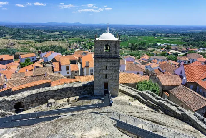 Framed Print : Castle bell and clock tower, Castelo Novo, Historic village around Serra da Estrela Framed Print : Castle bell and clock tower, Castelo Novo, Historic village around Serra da Estrela