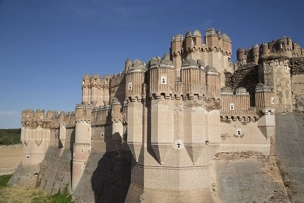 Castle of Coca, built 15th century, Coca, Segovia, Castile y Leon, Spain, Europe