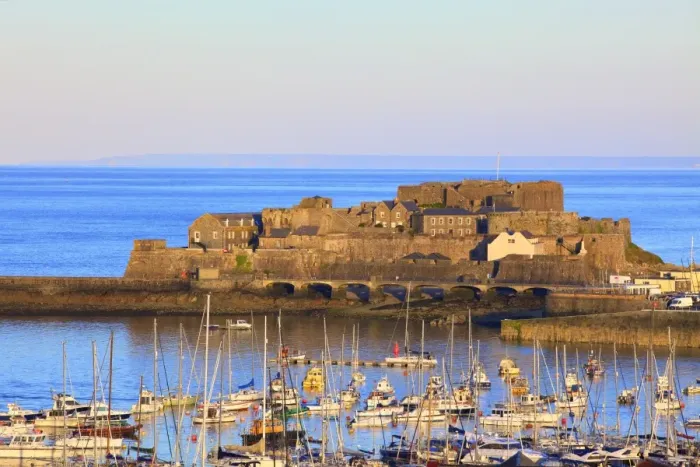 Framed Print : Castle Cornet and the Harbour, St. Peter Port, Guernsey, Channel Islands, United Kingdom Framed Print : Castle Cornet and the Harbour, St. Peter Port, Guernsey, Channel Islands, United Kingdom