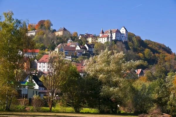 Castle Egloffstein in the Franconian Switzerland, Franconia, Bavaria, Germany. Europe