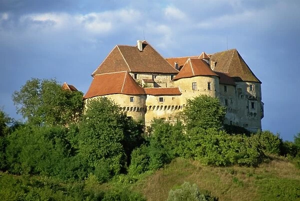 Castle fortress of Veliki Tabor dating from the 15th century AD, on hill in Zagorje region of Croatia