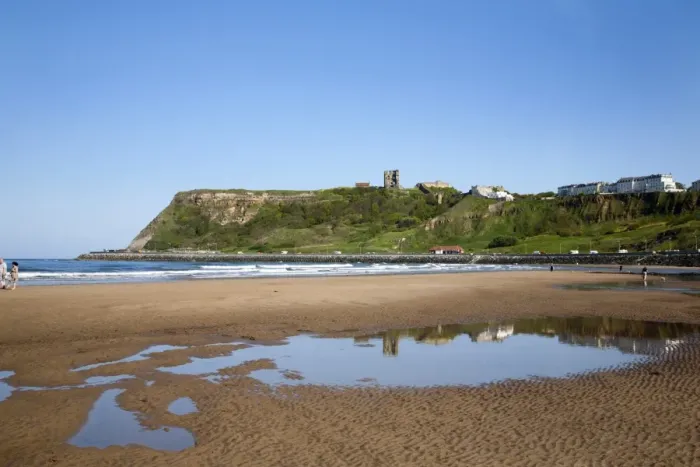 Framed Print : Castle Hill from North Sands, Scarborough, North Yorkshire, Yorkshire, England, United Kingdom, Europe Framed Print : Castle Hill from North Sands, Scarborough, North Yorkshire, Yorkshire, England, United Kingdom, Europe